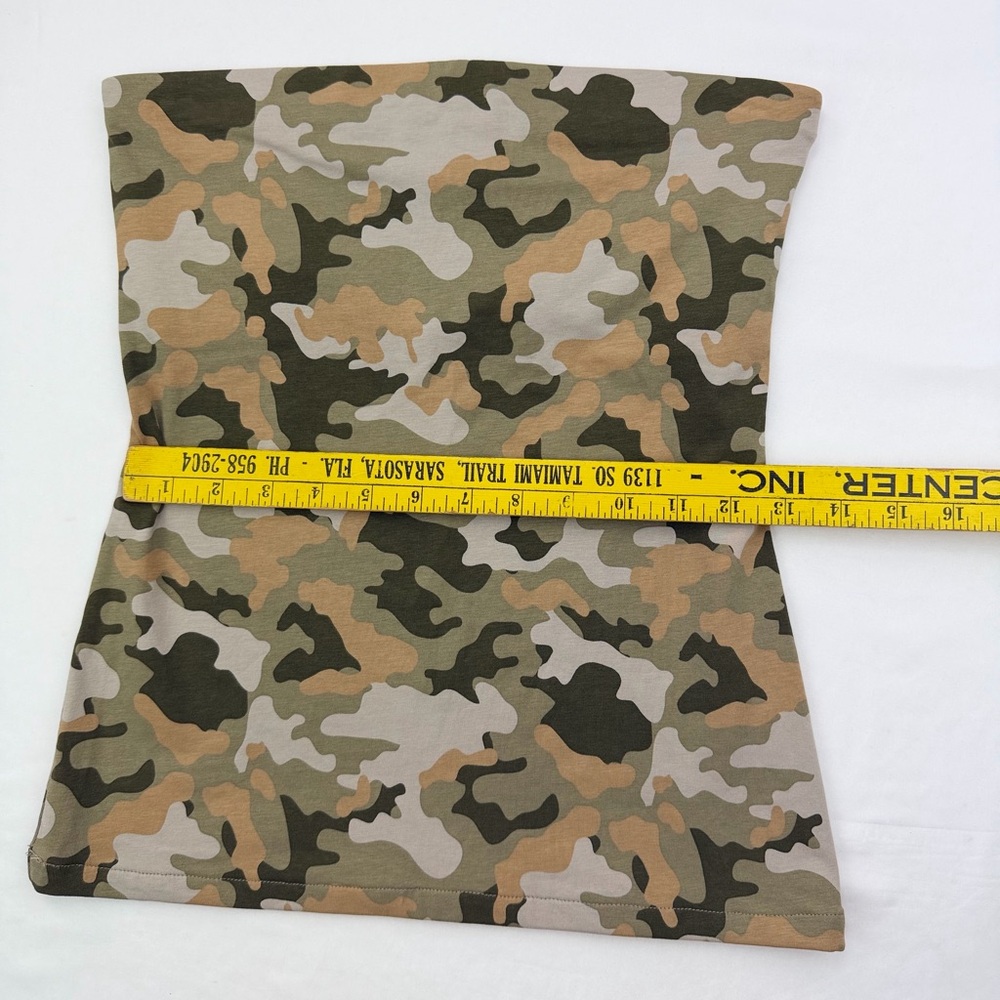 Y2K No Boundaries Camo Tube Top 100% Cotton Shelf Bra Strapless Size S/M - Picture 5 of 15